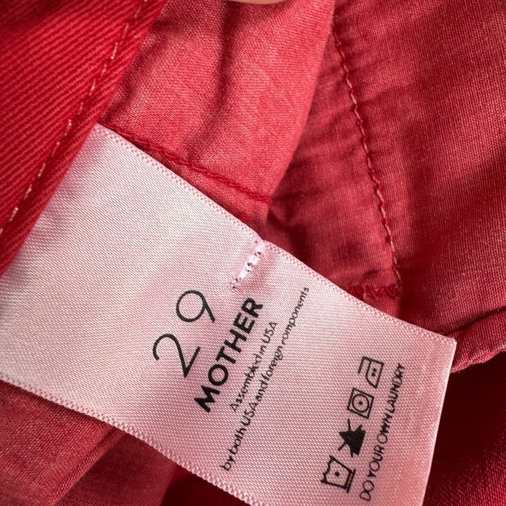 MOTHER Striped Red Cropped Pants Sz 29 - Picture 4 of 7